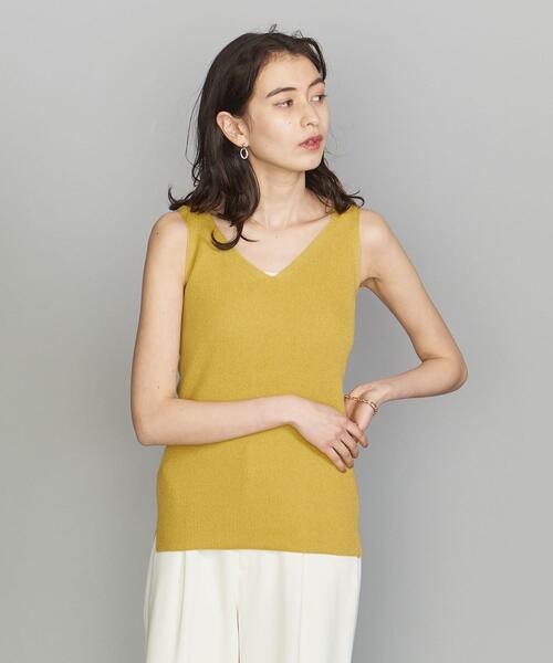 BEAUTY&YOUTH UNITED ARROWS（ビューティーアンドユースユナイテッドアローズ）の「BY リブキャミソールニット -ウォッシャブル-（キャミソール・レディース・ブラック/モカ/イエロー・FREE）」の3枚目の写真