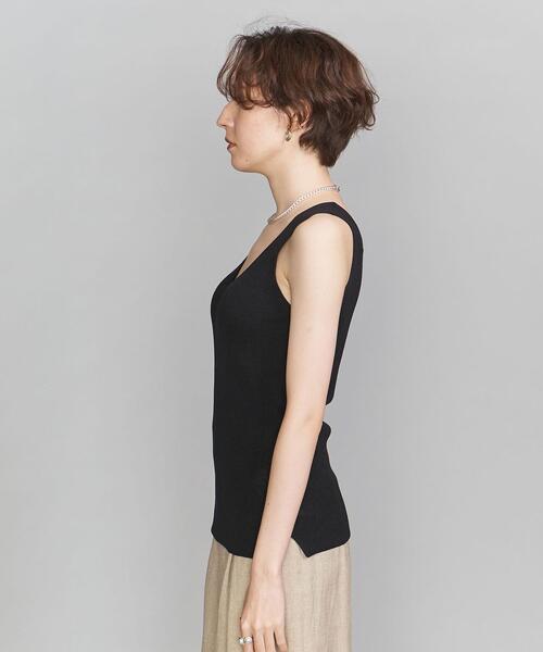 BEAUTY&YOUTH UNITED ARROWS（ビューティーアンドユースユナイテッドアローズ）の「BY リブキャミソールニット -ウォッシャブル-（キャミソール・レディース・ブラック/モカ/イエロー・FREE）」の7枚目の写真