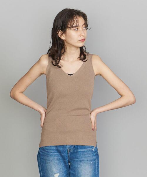 BEAUTY&YOUTH UNITED ARROWS（ビューティーアンドユースユナイテッドアローズ）の「BY リブキャミソールニット -ウォッシャブル-（キャミソール・レディース・ブラック/モカ/イエロー・FREE）」の8枚目の写真