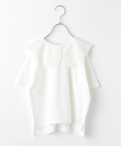 GLOBAL WORK（グローバルワーク）の「【キッズ】BIGカラーフリルT5分袖/942200（Tシャツ/カットソー・キッズ・チャコールグレー/ホワイト系その他2/オフホワイト・110cm/100cm/120cm/130cm/140cm/150cm/160cm）」の20枚目の写真