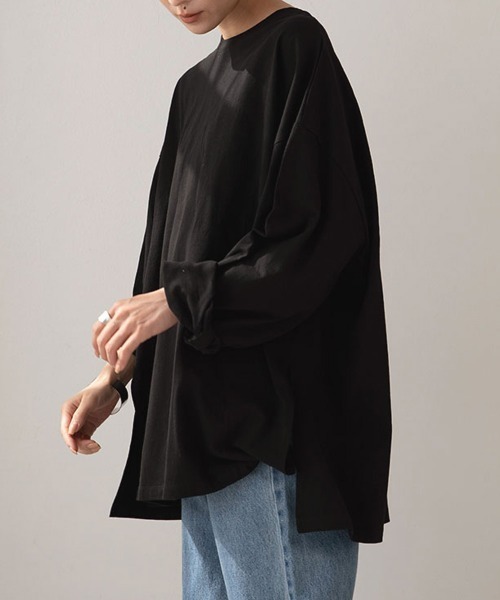 marjour（マージュール）の「OVER TEE（Tシャツ/カットソー・レディース・オフホワイト/ブラック/ベージュ・M）」の3枚目の写真