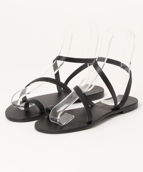 NICOLAS LAINAS（ニコラスライナス）の「【NICOLAS LAINAS/ニコラスライナス】レザーストラップ　ヌーディサンダル（サンダル・レディース・ブラック/ゴールド/ブラウン・38/37/36）」の2枚目の写真