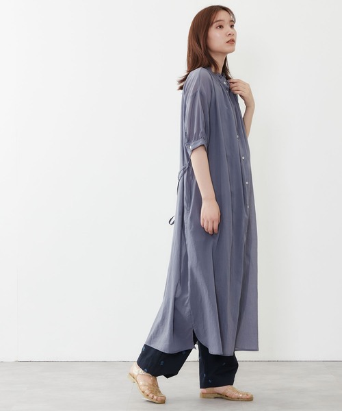 POU DOU DOU(プードゥドゥ)の「シアーコットンフリル襟ワンピース(ワンピース・レディース・ネイビー/イエロー/アイボリー・3)」の18枚目の写真