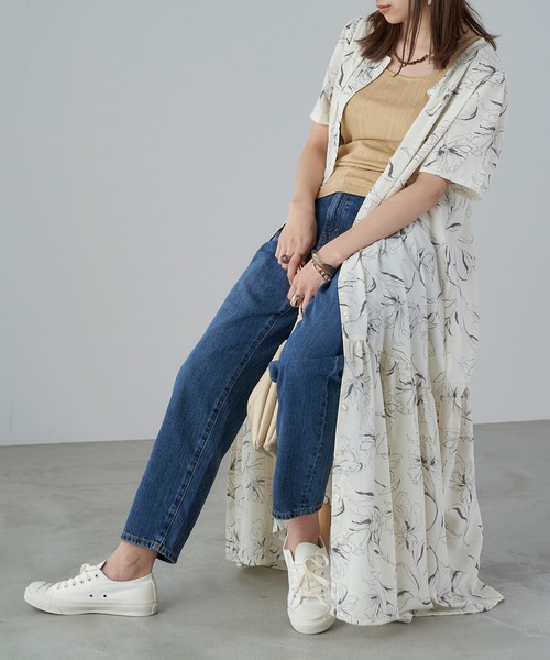 ゆ*ん様 Chacott 半袖ロングワンピース 黒/白 ワンピース レディース