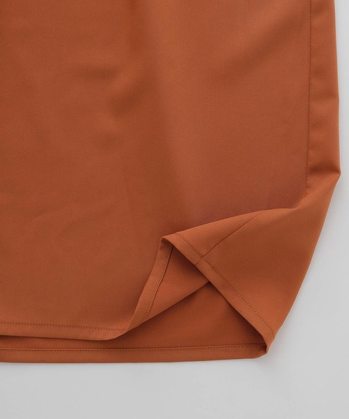 Chaco closet（チャコ クローゼット）の「3Wayボリュームギャザー裾切り替え半袖シャツワンピース/ロングカーデ（ワンピース・レディース・ブラック/ブラウン/オフホワイト/イエロー/オレンジ/ブルー/ブラック系その他/グレイッシュベージュ/ブラック系その他2・FREE）」の12枚目の写真