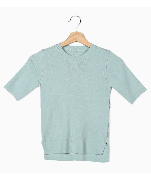 merongshop（メロンショップ）の「MERONGSHOP パステルマカロンニットT（Tシャツ/カットソー・レディース・スカイブルー/ブラック/ピンク/イエロー/アイボリー/ブルー・FREE）」の16枚目の写真