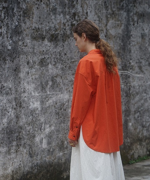 chuclla(チュクラ)の「【LeonoraYang】Washed cotton shirt chw1517(シャツ/ブラウス・レディース・オレンジ・S/M/L)」の5枚目の写真