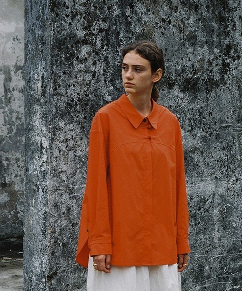 chuclla(チュクラ)の「【LeonoraYang】Washed cotton shirt chw1517(シャツ/ブラウス・レディース・オレンジ・S/M/L)」の12枚目の写真