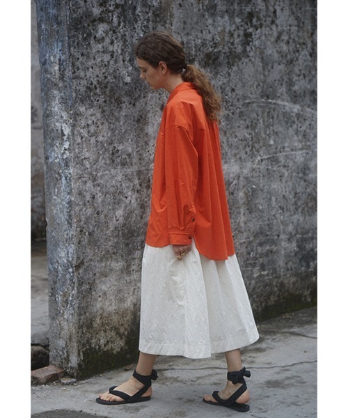chuclla(チュクラ)の「【LeonoraYang】Washed cotton shirt chw1517(シャツ/ブラウス・レディース・オレンジ・S/M/L)」の15枚目の写真