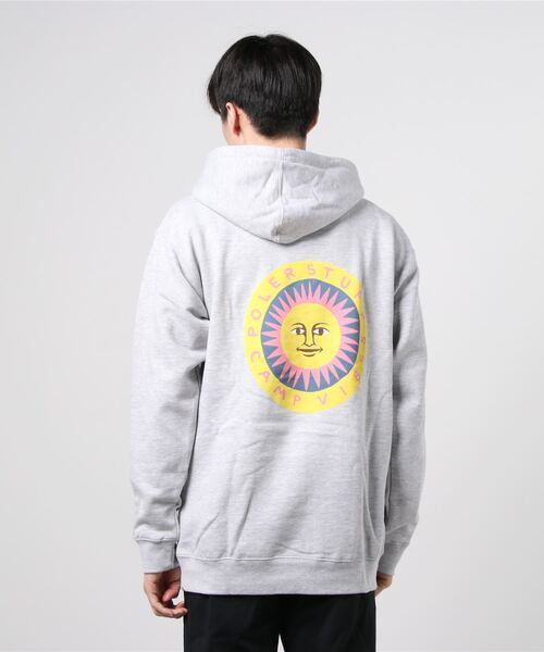 POLeR OUTDOOR STUFF（ポーラーアウトドアスタッフ）の「POLeR OUTDOOR STUFF/ポーラーアウトドアスタッフ　SUNSHINE HOODIE サンシャインフーディー（パーカー・メンズ・グレー・MEDIUM/LARGE）」の3枚目の写真