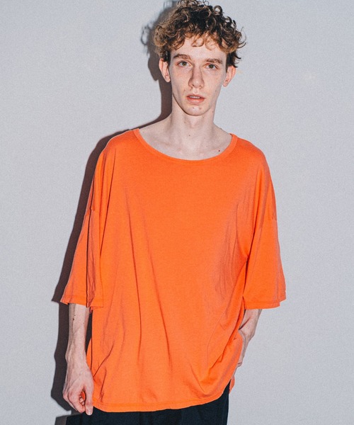 VIRGOwearworks(ヴァルゴウェアワークス)の「PERFECTION 21(BIG) SUN(Tシャツ/カットソー・メンズ・オレンジ/アクア・2/3)」の1枚目の写真