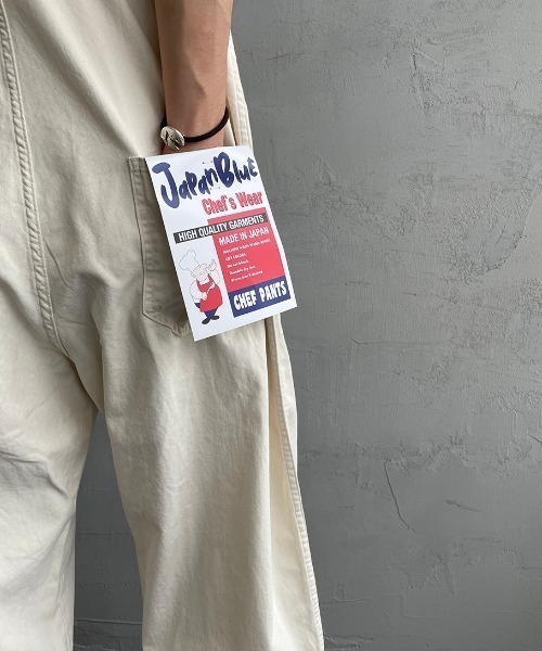 JAPAN BLUE JEANS（ジャパンブルージーンズ）の「[JAPAN BLUE/ジャパンブルー] シェフオーバーオール（サロペット/オーバーオール・レディース・オフホワイト/インディゴブルー・L/M/S/XS）」の7枚目の写真