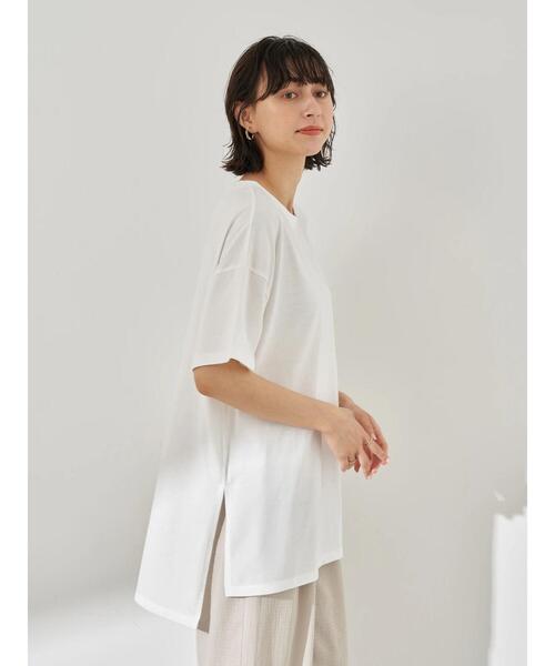 earth music&ecology（アースミュージックアンドエコロジー）の「SET2点 ショートニットベスト+スクエアヘムチュニック　＊（Tシャツ/カットソー・レディース・アイボリー/ブラック/カーキ・FREE）」の13枚目の写真