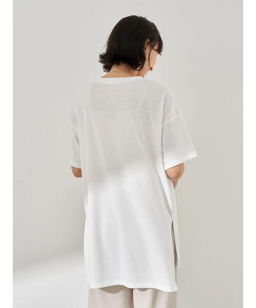 earth music&ecology（アースミュージックアンドエコロジー）の「SET2点 ショートニットベスト+スクエアヘムチュニック　＊（Tシャツ/カットソー・レディース・アイボリー/ブラック/カーキ・FREE）」の14枚目の写真