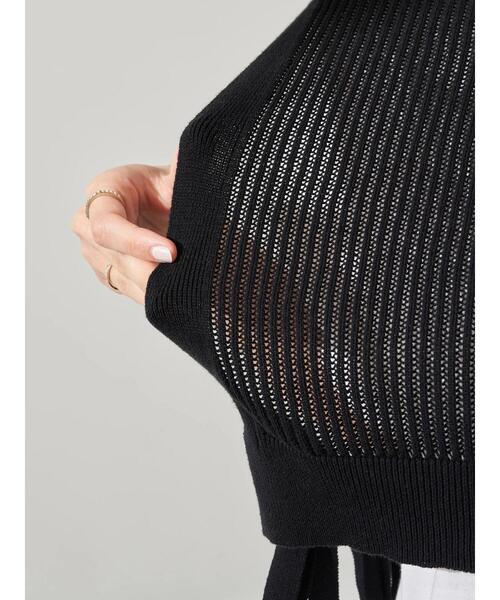 earth music&ecology（アースミュージックアンドエコロジー）の「SET2点 ショートニットベスト+スクエアヘムチュニック　＊（Tシャツ/カットソー・レディース・アイボリー/ブラック/カーキ・FREE）」の17枚目の写真