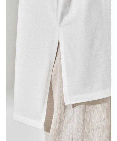 earth music&ecology（アースミュージックアンドエコロジー）の「SET2点 ショートニットベスト+スクエアヘムチュニック　＊（Tシャツ/カットソー・レディース・アイボリー/ブラック/カーキ・FREE）」の18枚目の写真