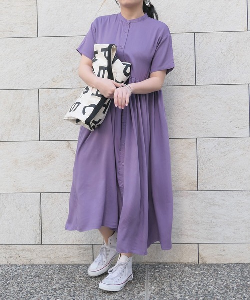 バンドカラーギャザー切り替えシャツワンピース ワンピース Corners コーナーズ のファッション通販 Zozotown