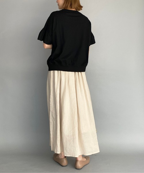 PICCIN(ピッチン)の「リボン付カットソー(Tシャツ/カットソー・レディース・ブラック/ベージュ/オフホワイト・M)」の22枚目の写真