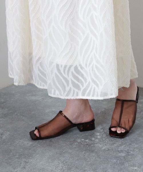 archives（アルシーヴ）の「チュールミュール（サンダル・レディース・ブラック/アイボリー/モカ・MEDIUM/LARGE）」の3枚目の写真