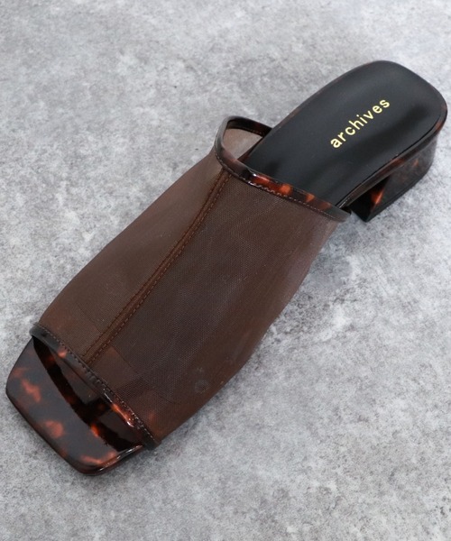 archives（アルシーヴ）の「チュールミュール（サンダル・レディース・ブラック/アイボリー/モカ・MEDIUM/LARGE）」の11枚目の写真