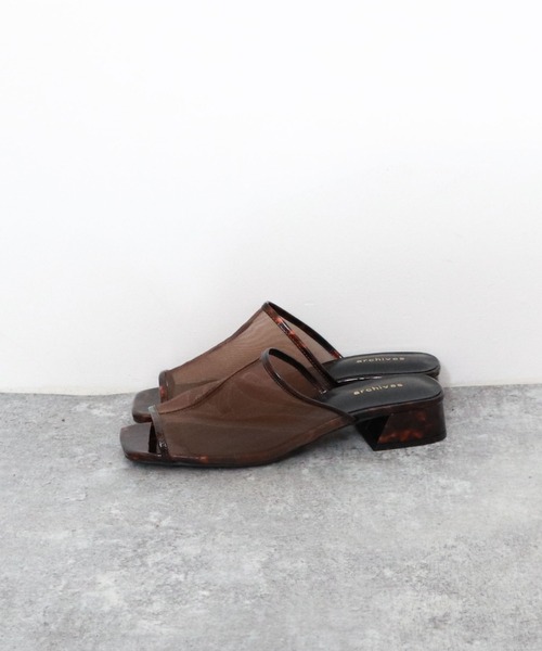 archives（アルシーヴ）の「チュールミュール（サンダル・レディース・ブラック/アイボリー/モカ・MEDIUM/LARGE）」の5枚目の写真