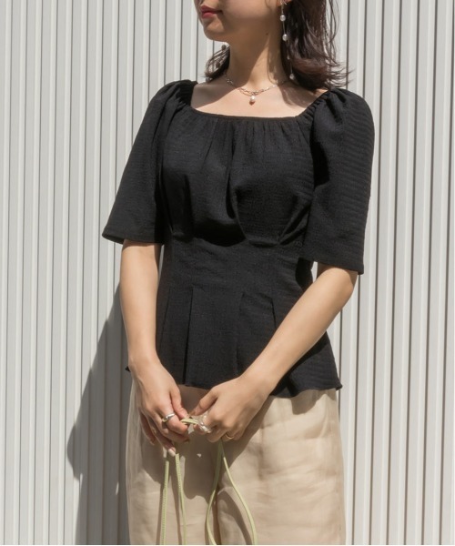 RANDA(ランダ)の「ペプラムカットソー(Tシャツ/カットソー・レディース・ブラック/パープル・FREE)」の8枚目の写真