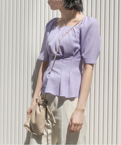 RANDA(ランダ)の「ペプラムカットソー(Tシャツ/カットソー・レディース・ブラック/パープル・FREE)」の12枚目の写真