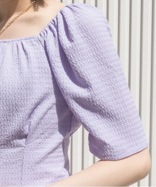 RANDA(ランダ)の「ペプラムカットソー(Tシャツ/カットソー・レディース・ブラック/パープル・FREE)」の9枚目の写真