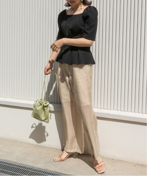 RANDA(ランダ)の「ペプラムカットソー(Tシャツ/カットソー・レディース・ブラック/パープル・FREE)」の7枚目の写真