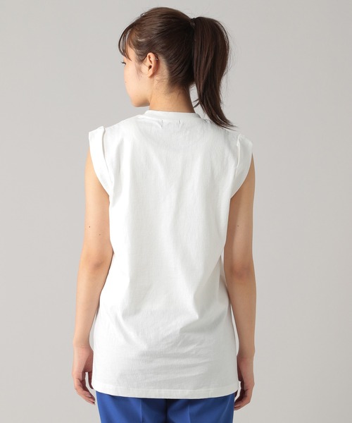 PBLIM（ページボーイリム）の「【PAGEBOYLIM】デザインノースリ（タンクトップ・レディース・オフホワイト/ブラック/パープル・MEDIUM/LARGE）」の21枚目の写真