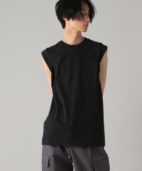 PBLIM（ページボーイリム）の「【PAGEBOYLIM】デザインノースリ（タンクトップ・レディース・オフホワイト/ブラック/パープル・MEDIUM/LARGE）」の7枚目の写真
