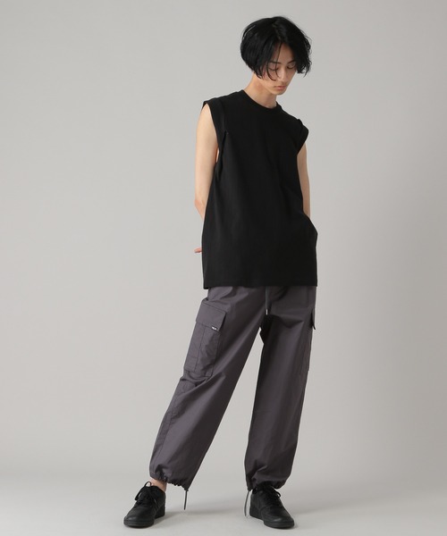 PBLIM（ページボーイリム）の「【PAGEBOYLIM】デザインノースリ（タンクトップ・レディース・オフホワイト/ブラック/パープル・MEDIUM/LARGE）」の11枚目の写真