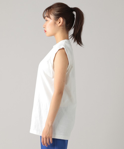 PBLIM（ページボーイリム）の「【PAGEBOYLIM】デザインノースリ（タンクトップ・レディース・オフホワイト/ブラック/パープル・MEDIUM/LARGE）」の6枚目の写真