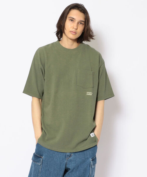 MANASTASH（マナスタッシュ）の「MANASTASH/マナスタッシュ　KANOKO SS TEE 鹿の子ショートスリーブティー（Tシャツ/カットソー・メンズ・ホワイト/ブラック/カーキ/パープル・MEDIUM/LARGE/X-LARGE）」の3枚目の写真