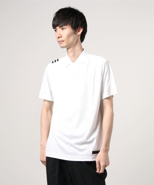 adidas ポロシャツ プライムグリーン エンボスパターン 半袖