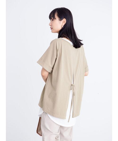 Green　Parks（グリーンパークス）の「SET2点 後ろリボンプルオーバー＊（Tシャツ/カットソー・レディース・ネイビー/カーキ/テラコッタ・FREE）」の15枚目の写真