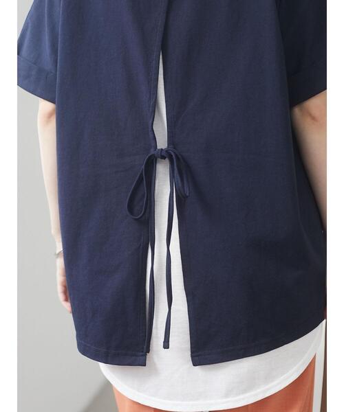 Green　Parks（グリーンパークス）の「SET2点 後ろリボンプルオーバー＊（Tシャツ/カットソー・レディース・ネイビー/カーキ/テラコッタ・FREE）」の12枚目の写真