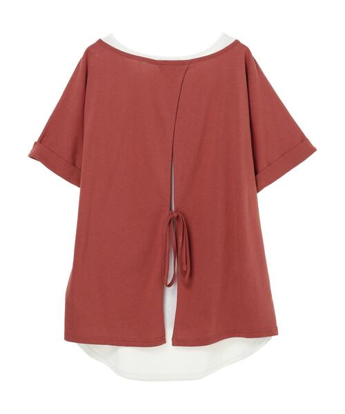 Green　Parks（グリーンパークス）の「SET2点 後ろリボンプルオーバー＊（Tシャツ/カットソー・レディース・ネイビー/カーキ/テラコッタ・FREE）」の11枚目の写真