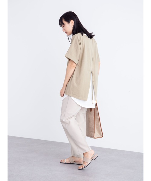 Green　Parks（グリーンパークス）の「SET2点 後ろリボンプルオーバー＊（Tシャツ/カットソー・レディース・ネイビー/カーキ/テラコッタ・FREE）」の18枚目の写真