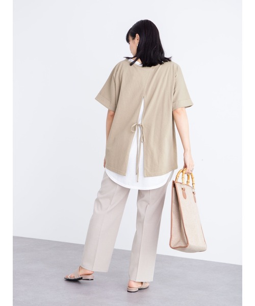 Green　Parks（グリーンパークス）の「SET2点 後ろリボンプルオーバー＊（Tシャツ/カットソー・レディース・ネイビー/カーキ/テラコッタ・FREE）」の17枚目の写真