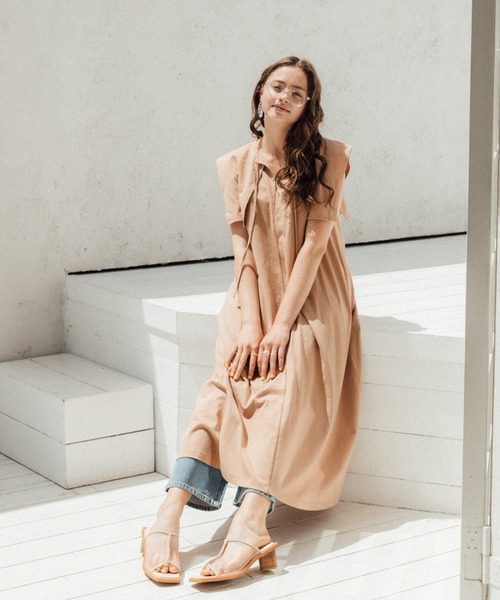 襟付きａラインカットソーワンピース ワンピース Cheek チーク のファッション セール