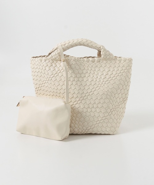 RODE SKO(ロデスコ)の「ANJA 編み込みトートバッグ(トートバッグ・レディース・ベージュ/オフホワイト・ONE)」の7枚目の写真