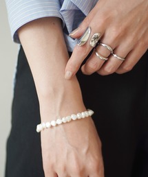 ammy. | 【 ammy. / エイミードット 】 ゴールド 淡水パール ランダム ボリューム ブレスレット(ブレスレット)