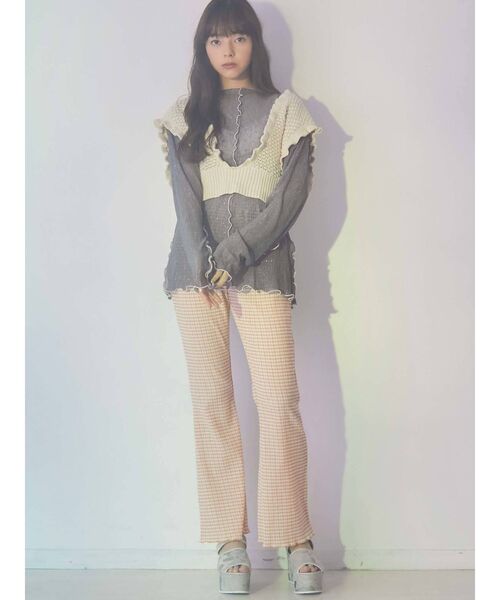 merry jenny（メリージェニー）の「クロシェリボンニットビスチェ（ニット/セーター・レディース・アイボリー/ブラック/ベージュ・FREE）」の18枚目の写真