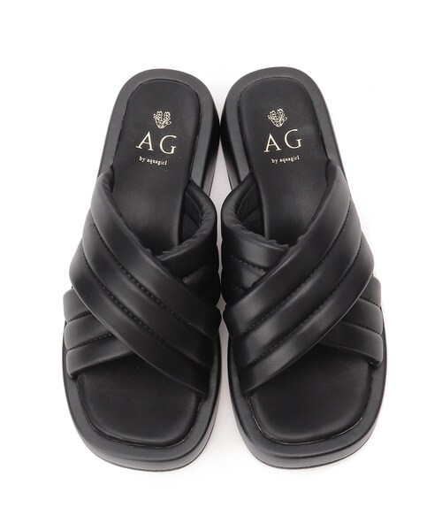 AG by aquagirl(エージーバイアクアガール)の「◆ボリュームクロスサンダル(サンダル・レディース・オフホワイト/ブラック・02/03)」の9枚目の写真