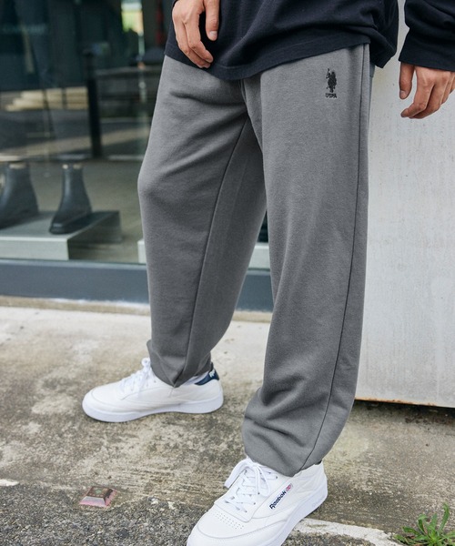 U.S. POLO ASSN.(ユーエスポロアッスン)の「U.S. POLO ASSN. /ユーエスポロアッスン 別注 ワンポイント刺繍ロゴ 裏毛バルーンスウェットパンツ(スウェットパンツ・メンズ・ブルー/グリーン/ネイビー/杢グレー/ブラウン/ダークグレー/オートミール/ブラック/ホワイト・L/M)」の4枚目の写真