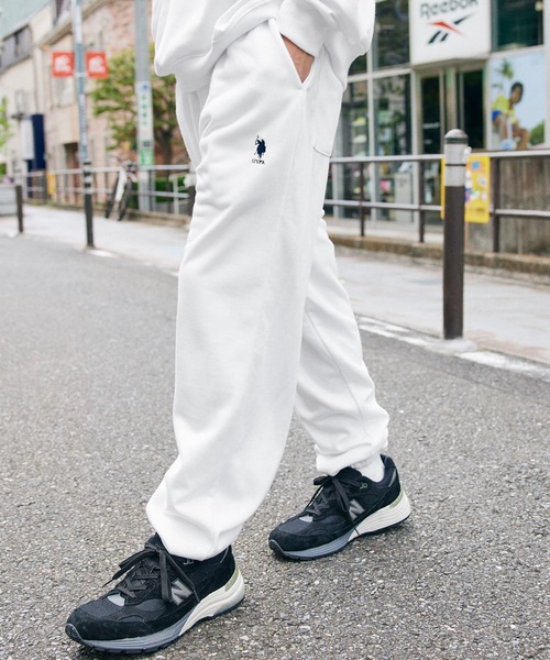 U.S. POLO ASSN.(ユーエスポロアッスン)の「U.S. POLO ASSN. /ユーエスポロアッスン 別注 ワンポイント刺繍ロゴ 裏毛バルーンスウェットパンツ(スウェットパンツ・メンズ・ブルー/グリーン/ネイビー/杢グレー/ブラウン/ダークグレー/オートミール/ブラック/ホワイト・L/M)」の19枚目の写真