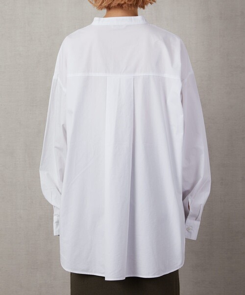 FREAK'S STORE(フリークスストア)の「▽【WEB限定】スタンドカラーデザインシャツ(シャツ/ブラウス・レディース・オレンジ/グリーン/ブラック/ホワイト/ベージュ/ブルー/パープル・フリ-)」の10枚目の写真