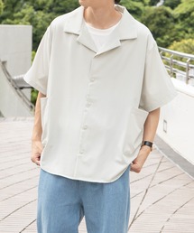 腰ポケット付き開襟シャツ(ユニセックス)