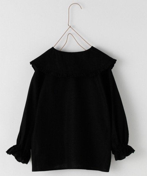 LOWRYS FARM（ローリーズファーム）の「リネンフリルカラーブラウス　958444（シャツ/ブラウス・キッズ・ブラック/ブラウン/オフホワイト・110cm/120cm/130cm）」の10枚目の写真